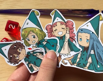 Coco, Liche, Tetia, Agott sticker set (Atelier of Witch Hat, glossy)