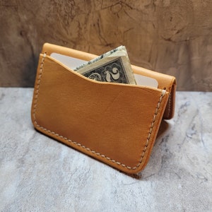 Cartera de cuero Wickett & Craig / cartera minimalista / tarjetero, Genuine Wickett Craig Skirting, Russet