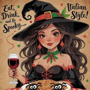 Italienischer Halloween Keramik Untersetzer: Vintage Dekoration