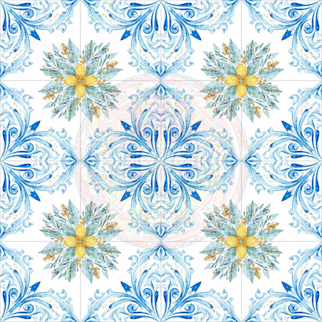 Amalfi Tile Digital Paper Pack – Italian Maiolica Patterns (digital ...