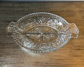 Vintage Anchor Hocking Pressed Glass Oval Dish