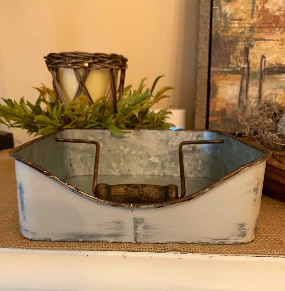 Farmhouse decor metal napkin holder Etsy