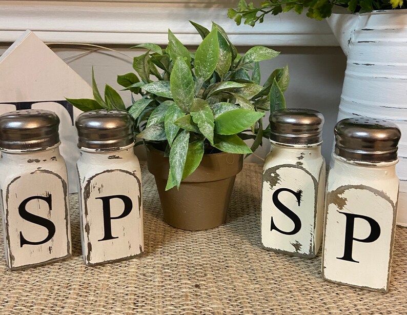 Rustic Salt and Pepper Shaker Set Rustic Salt and Pepper Etsy