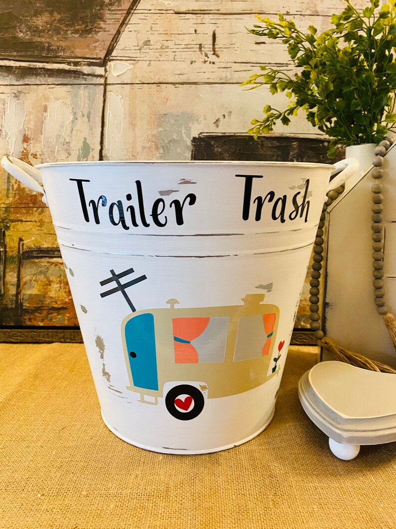 Trailer trash can RV camping decor Etsy