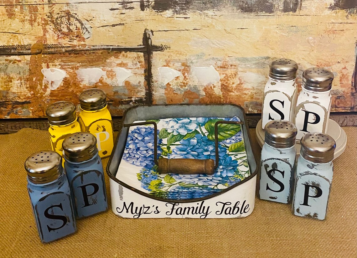 Rustic Salt and Pepper Shaker Set Rustic Salt and Pepper Etsy