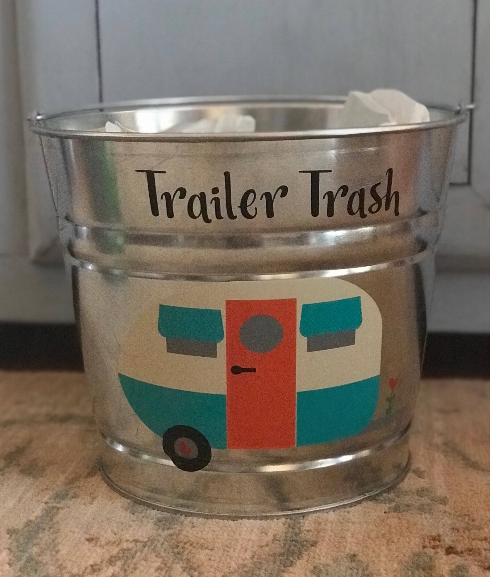 Trailer trash can RV camping decor Etsy