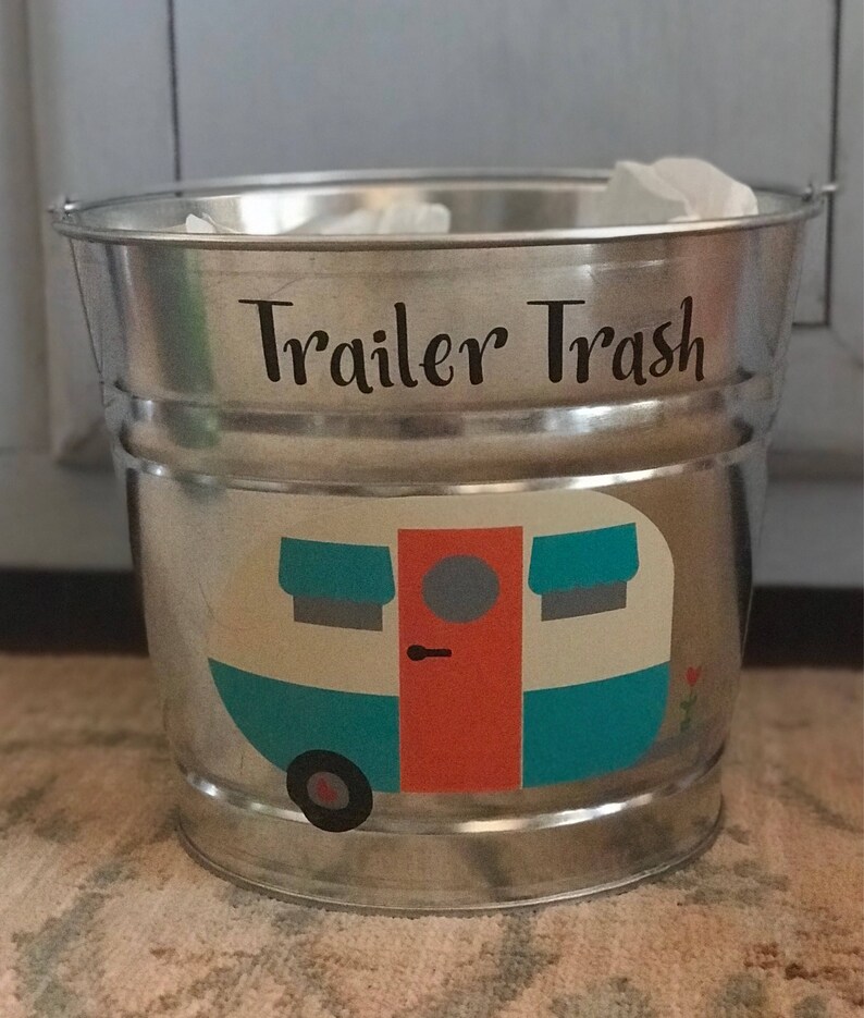 Trailer trash can RV camping decor Etsy