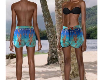 Short imprimé femme