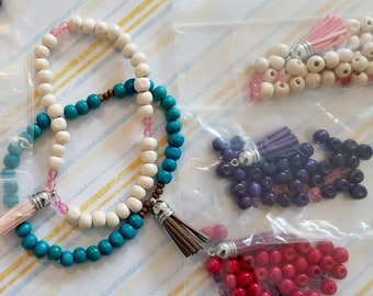 DIY Prayer Bracelets for boys girls/33 Bead Tasbih Craft kit for kids/Ramadan Eid Gift for Kids/Tasbeeh craft  for kids