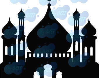 Mosque Svg, Png Masjid svg,Ramadan mosque for Cricut, silhouette  cut file, Mosque digital download