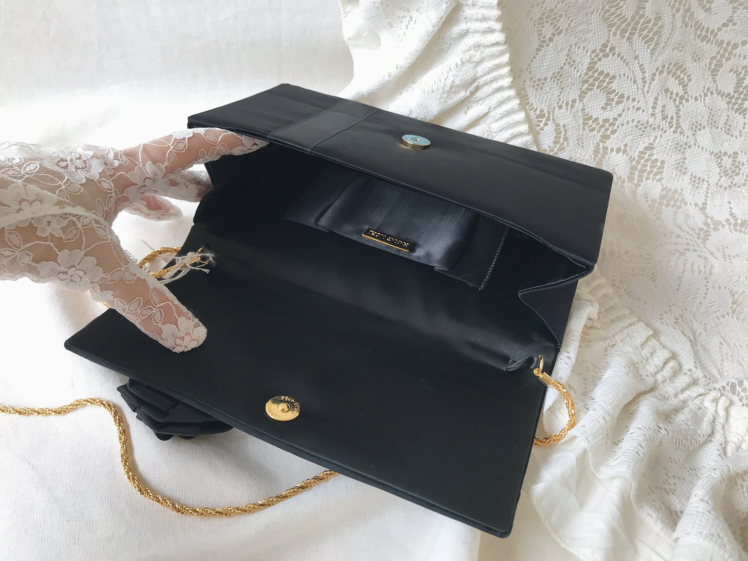 Vintage HM Hanae Mori Black Clutch/shoulder Bag/crossbody