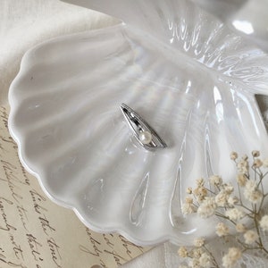 Auténtico clip de corbata de plata Mikimoto con perla, perla Akoya de agua salada cultivada japonesa, joyería Mikimoto, accesorios para hombres
