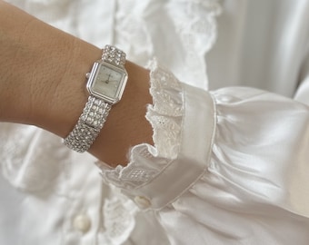 Vintage AVON Rhinestone Women's Bracelet Watch, Quartz Japan Movement