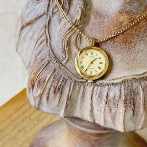 Vintage ALBA By SEIKO Gold Tone Metal Pendant Watch With Chain Necklace, Alba Japan, Quartz Watch, Classic Watch Necklace