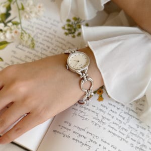 Vintage Seiko Palladium Plated Women Bracelet Watch, Mechanical Hand Wind Watch, Seiko Japan, Bracelet Watch, Vintage Ladies WristWatch