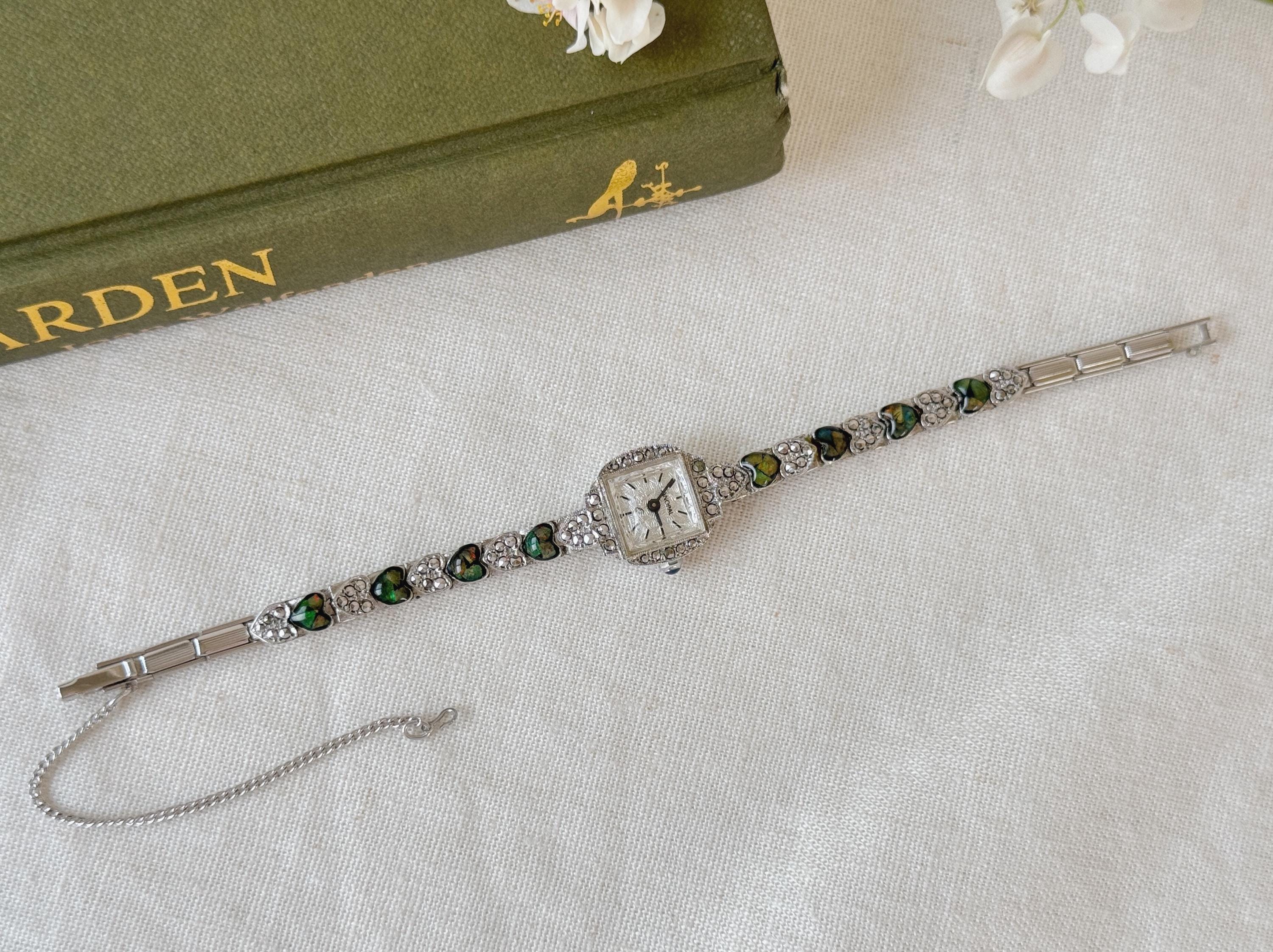 Vintage JANOPAL Opal Mosaic Bracelet Watch, Australian Made