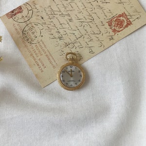 Vintage Hudson Pocket Watch, Pendant Watch, 17 Jewels Mechanical Watch, Swiss Made, Gold Plated Pendant Watch, Classic Pocket Watch