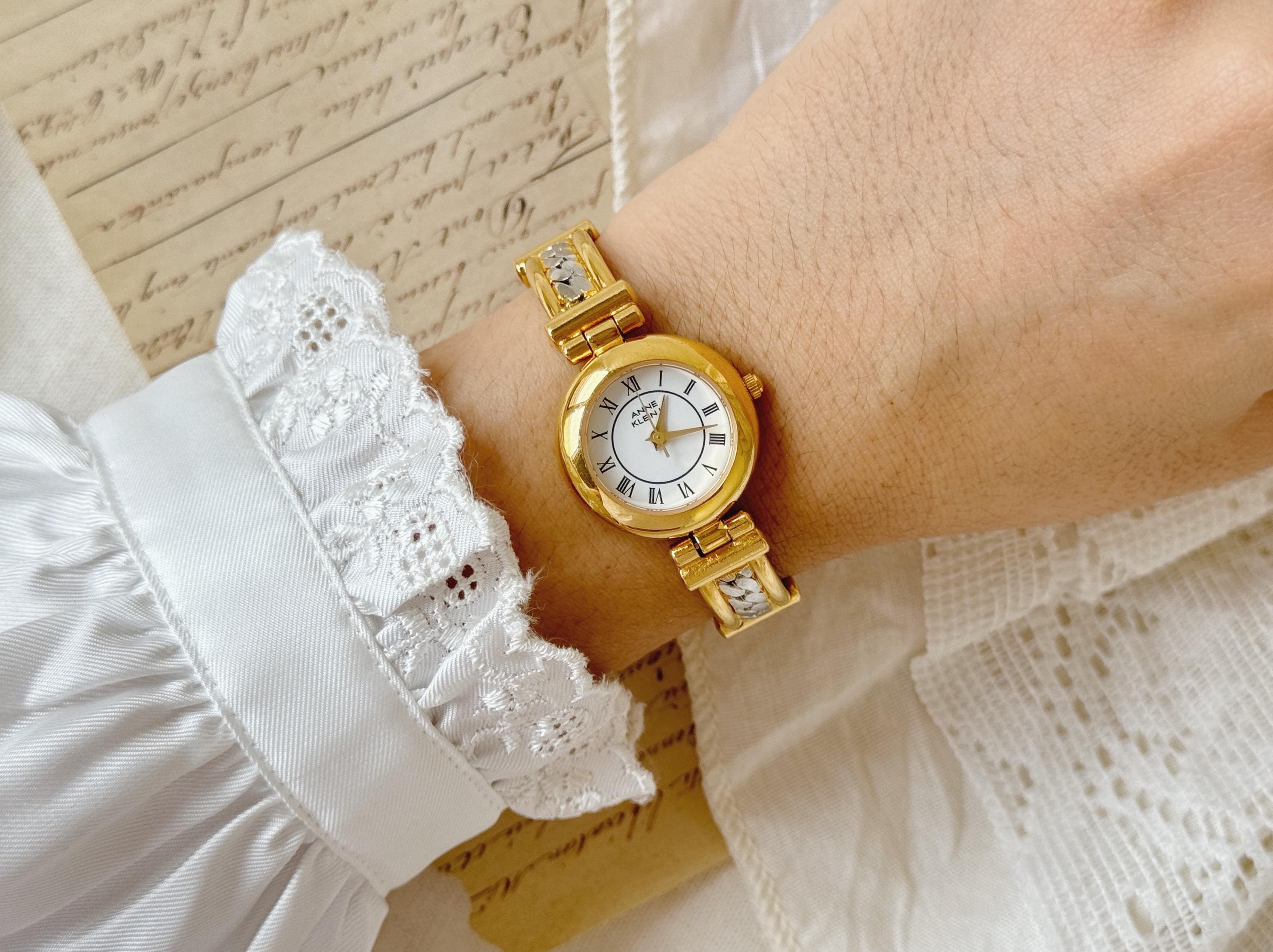 Anne Klein II Gold and Silver Tone Metal Women Watch, Quartz 