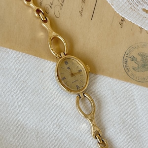 Noevir Citizen Gold Tone Metal Women Watch, Quartz Movement, Bracelet Watch, Citizen Japan, Vintage Ladies Wrist Watch