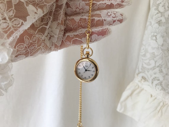 Ricoh Gold Tone Quartz Pocket Watch Made in Japan, Quartz
