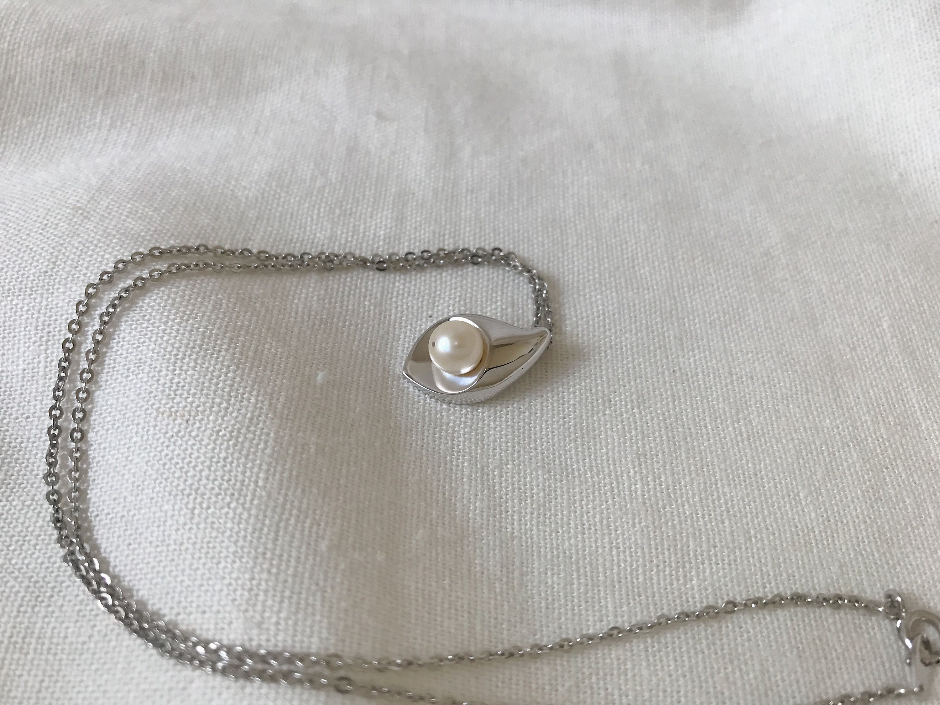 Vintage TASAKI Sterling Silver Akoya Pearl Pendant Necklace - Etsy