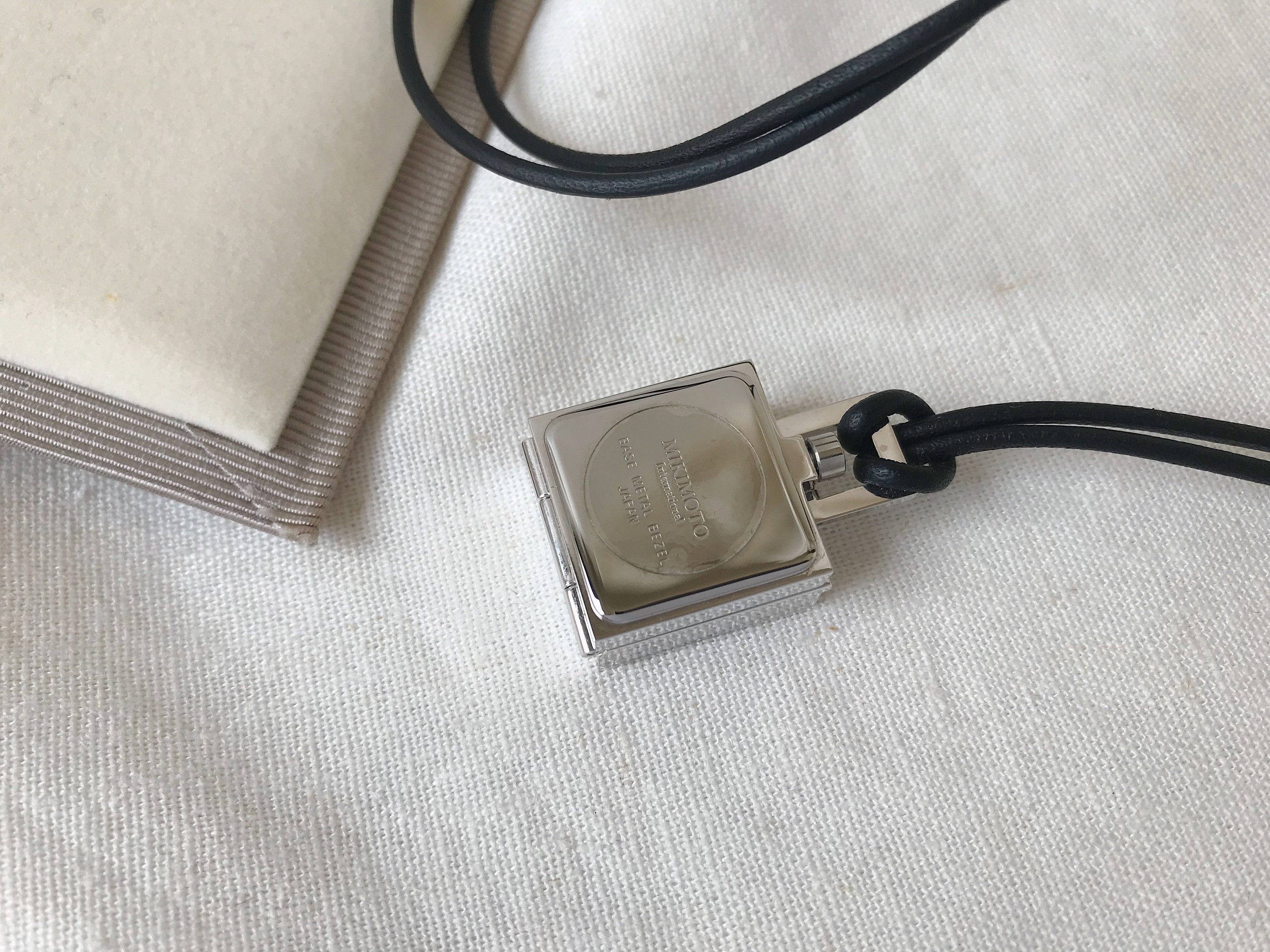 COPY - MIKIMOTO stainless steel floating Watch Pendant Necklace Watch Mikimoto Silver in Steel - 43715323 main image 2