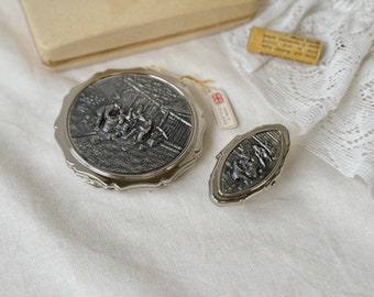 Vintage Stratton Compact & Lipview Set With Box, Made in England