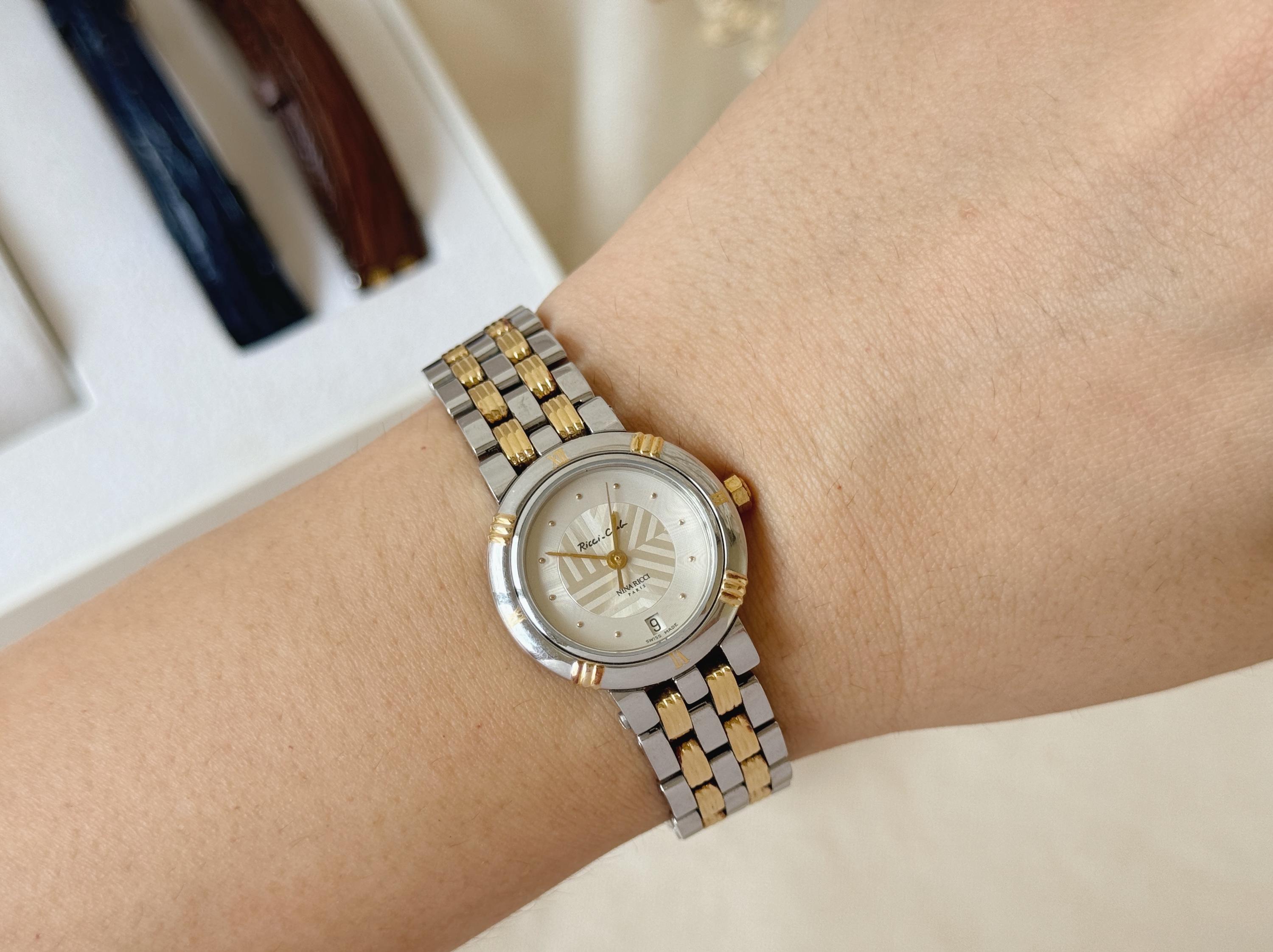 Vintage NINA RICCI Ladies Watch With Box, Swiss Made 
