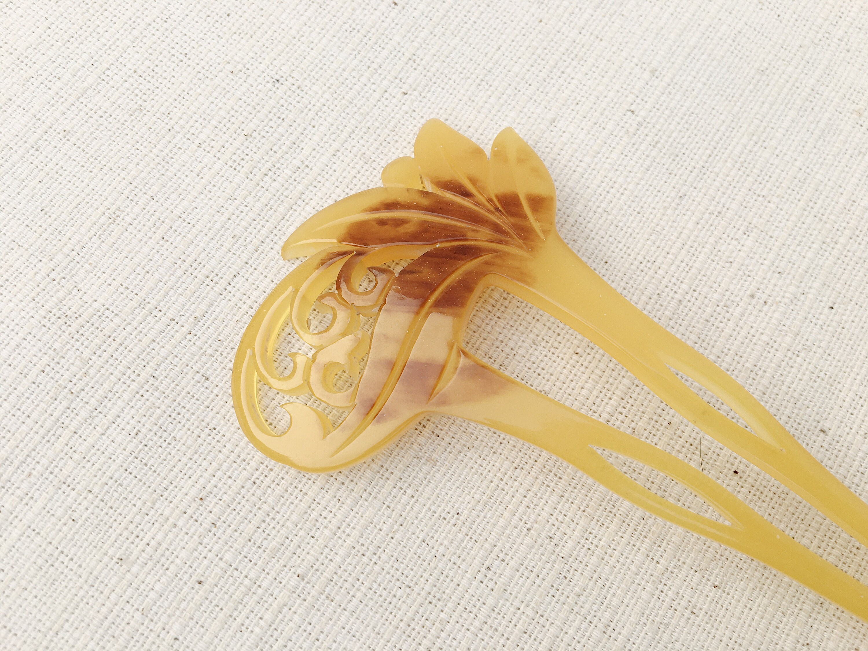 Vintage Japanese Kanzashi Hair Pin With Ornate Design Etsy