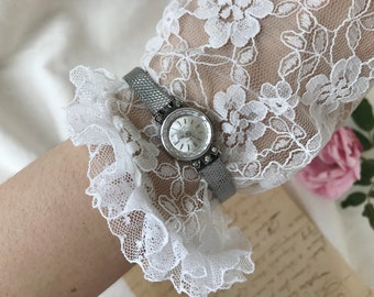Rare Vintage Consul Swiss Windup Watch White Rare Vintage Womens Consul Swiss Made Mechanical Wind up  main image 3