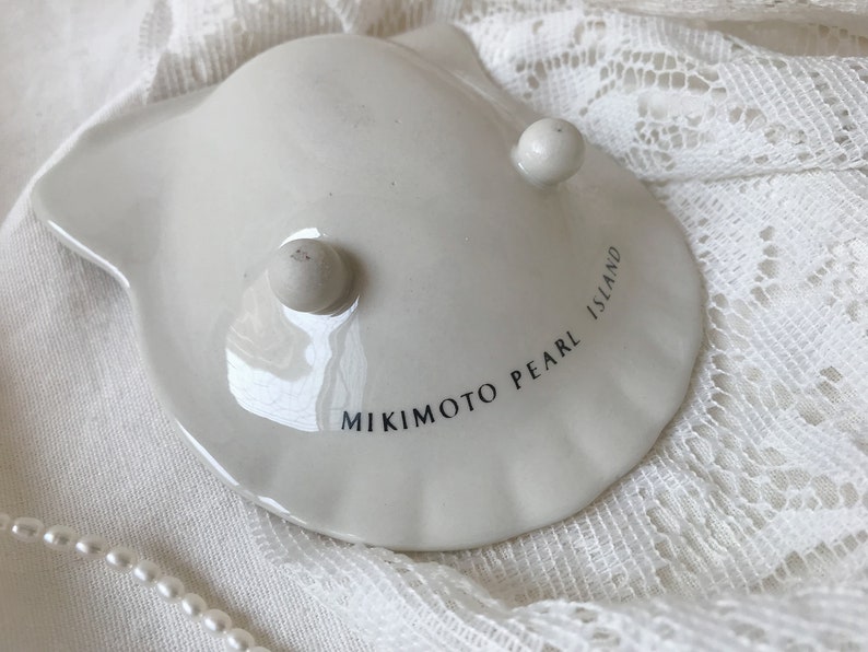 Vintage MIKIMOTO PEARL ISLAND Shell Shaped Dish/Ashtray, Ceramic Jewelry Dish, Jewelry Tray, Decorative Small Dish image 10