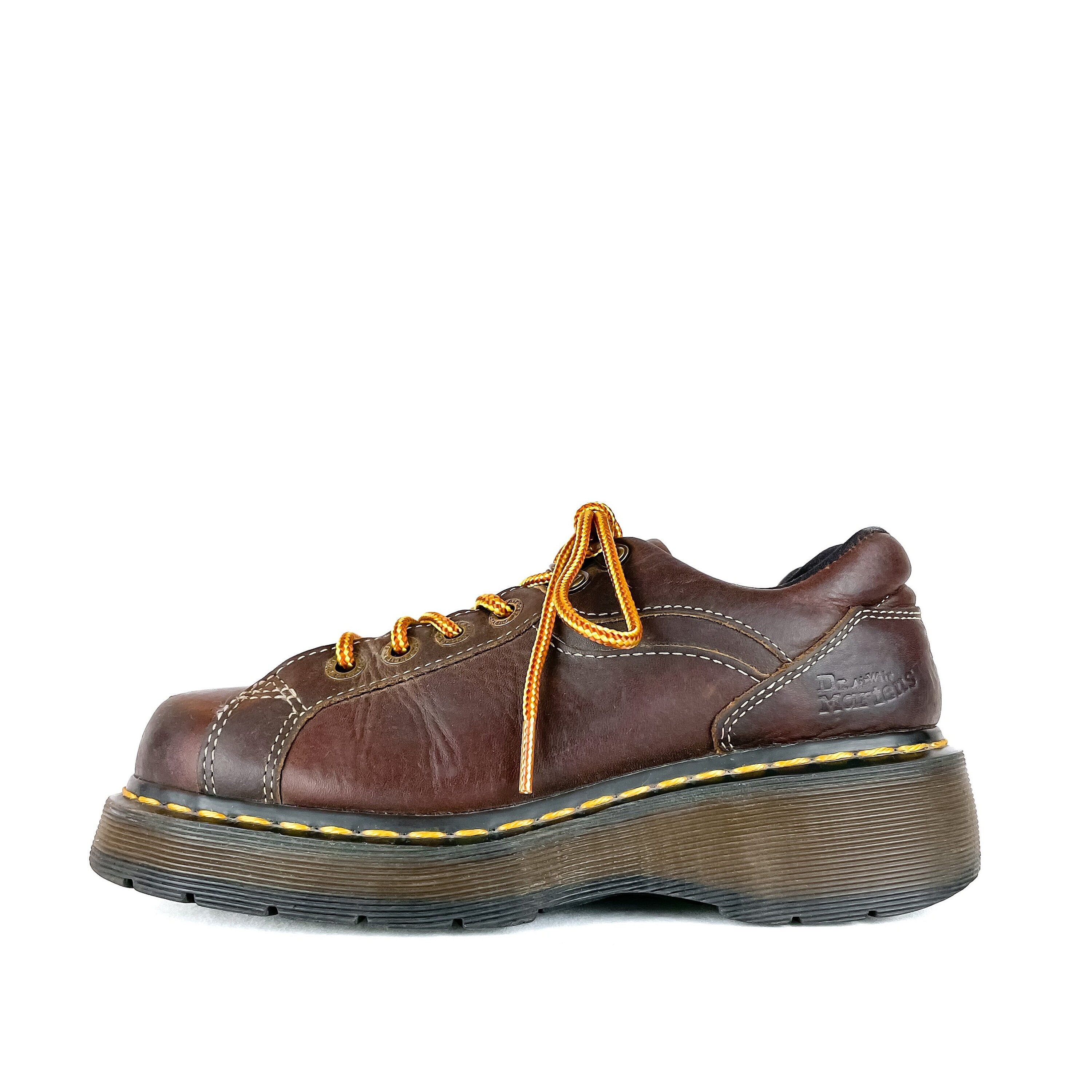 Dr Doc Martens Vintage Oxford Shoes Brown Chunky Leather 8651 Y2K 8 Dr. Martens 8651 Brown Leather Chunky Oxford | Mercari main image 2