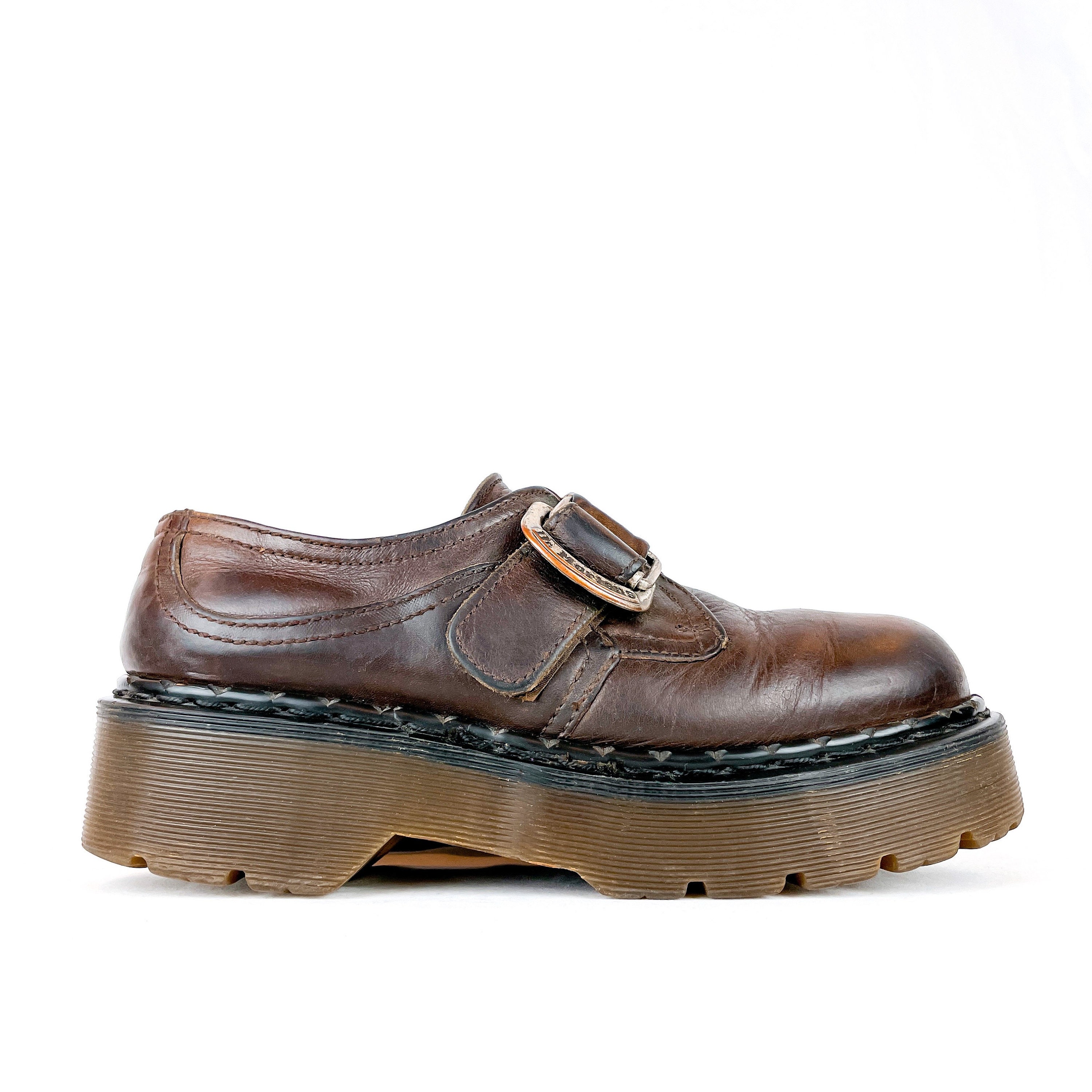 Vtg Dr Martens 8314 Made in England Brown Leather Monk Strap Shoes US 6 UK 5 $_57.JPG?set_id=880000500F main image 3