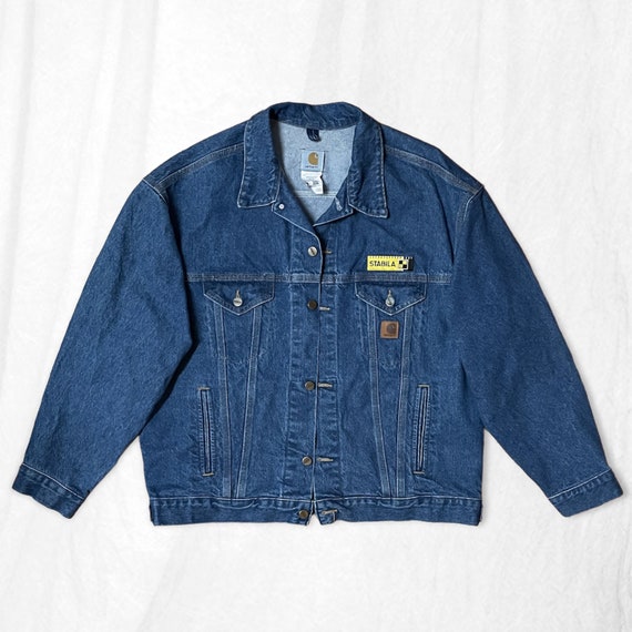 Vintage Carhartt Jean Jacket Stabila Vintage Denim Coat - Etsy Denmark