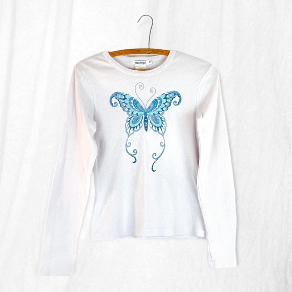 butterfly long sleeve shirt