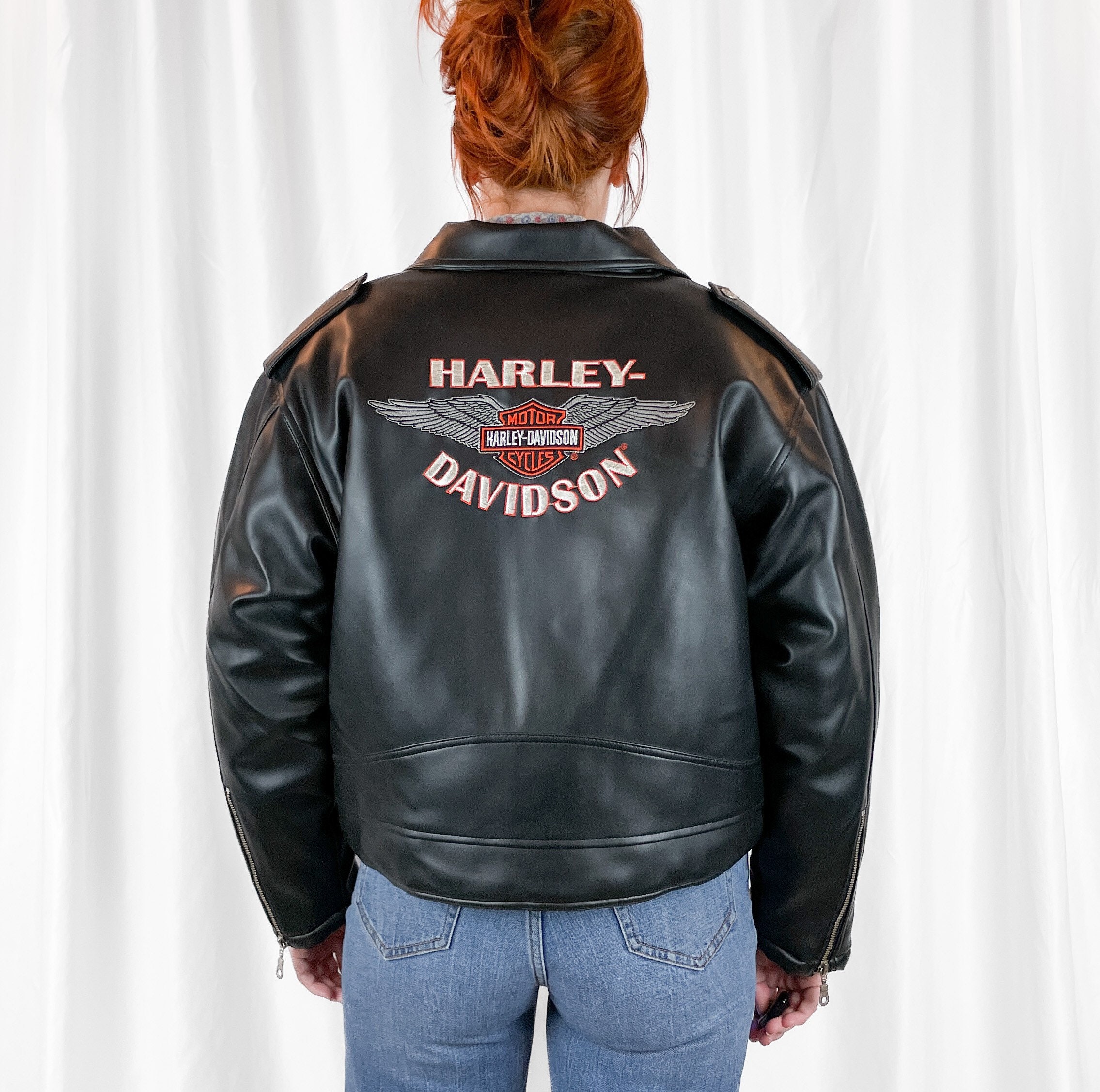 EUC HARLEY DAVIDSON GIRL S FAUX LEATHER JACKET Jackets Coats