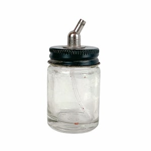 Vintage glasburk | 1980-talet | Hällpip | Liten burk | Mini glasburk | Skruvlock | Metalllock | Brockway