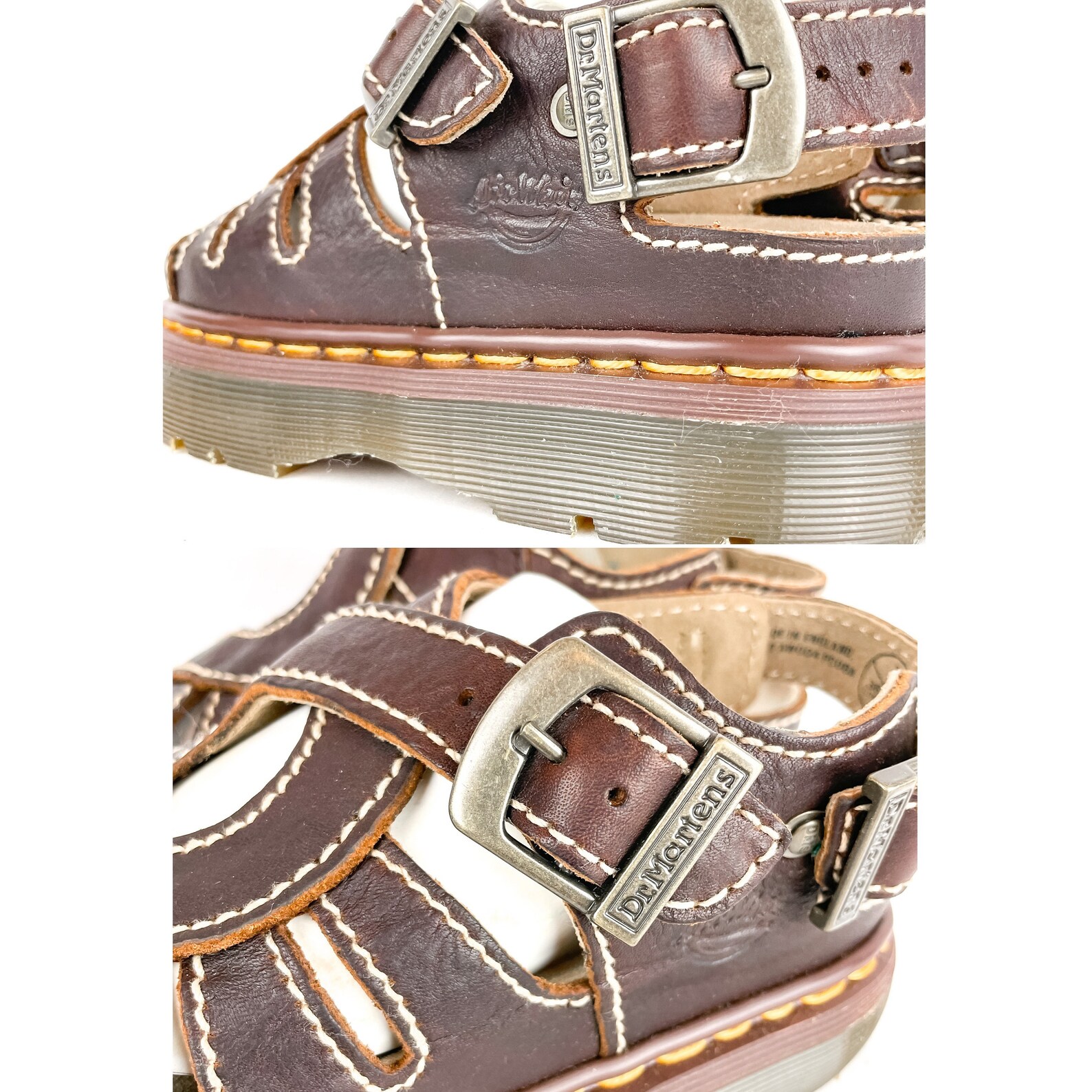 Dr Marten Sandals Y2K Vintage Shoes Chunky Sandal Brown Etsy