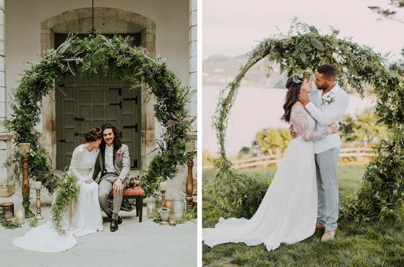 Wedding Arch Wedding Decor Metal Circle Wedding Arch Outdoor Etsy
