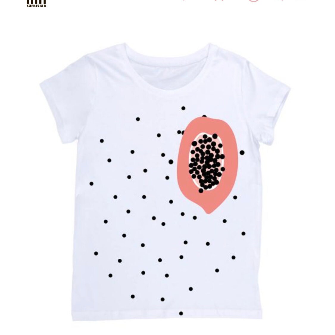 Lilit Sarkisian Womens Papaya White S T Shirt Etsy