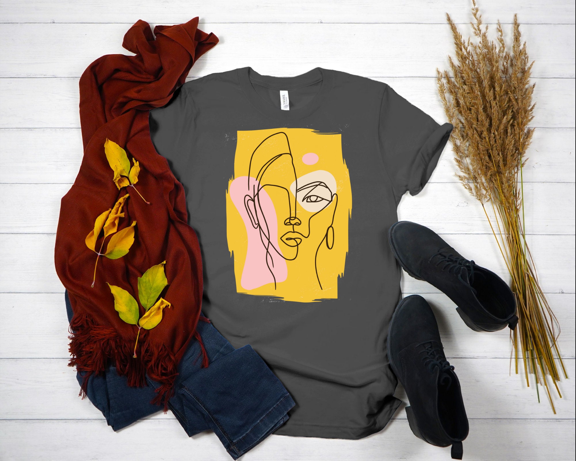 Abstract Woman T-shirt women's Relaxed T-shirt - Etsy UK