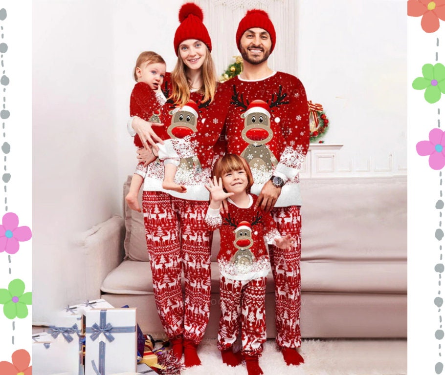 Family Christmas Pajamas Christmas Ornament Pajamas Family photo props Kleding Unisex kinderkleding Pyjamas & Badjassen Pyjama Christmas Pajamas 