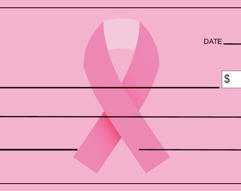 Breast Cancer Awareness Large Dry Erase Presentation Check 18" x 36"