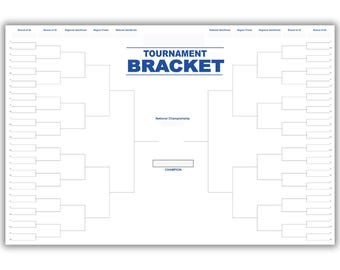 March Basketball College Basketball Tournament 64-team bracket dry erase poster 24x36