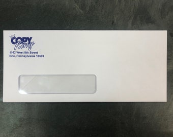 No. 10 Business Envelopes With Window Custom Printed Full Color Peel and Seal