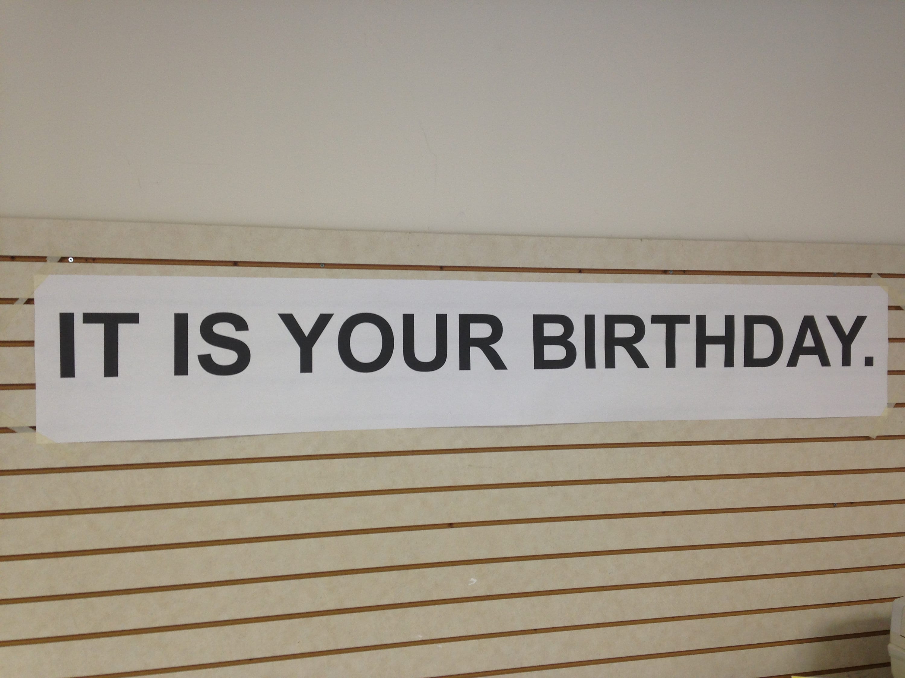 It Is Your Birthday Paper Banner The Office 12x72 Etsy