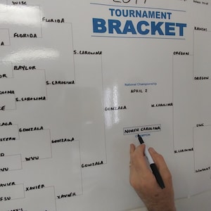 March Madness Men's College Basketball Tournament 64-team bracket dry erase poster 24x36