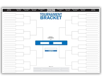2026 March College Basketball Tournament 64-team bracket Dry Erase Poster 24x36