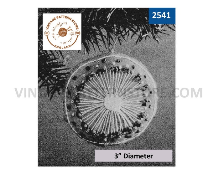 70s vintage easy to make your own Taiwanese sunburst Christmas tree decoration ornament pdf sewing pattern 3" wide Instant PDF download 2541