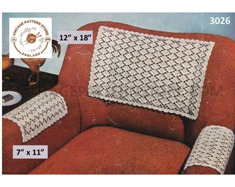 50s Chair & Settee Protector Crochet Pattern (PDF Pattern)